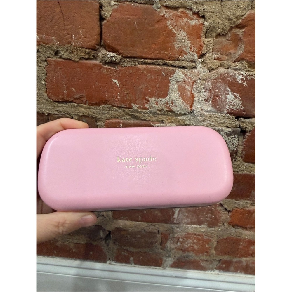 kate spade Pink Hard Shell Eyewear Case with Gold Logo